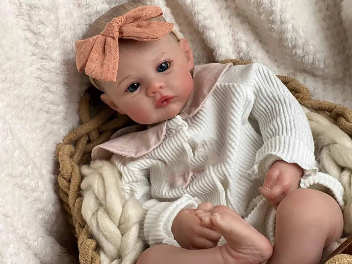 extension allude Girl Silicone Full Body Vinyl 19 Inch Newborn Baby Dolls Eyes Open Look Real Anatomically Correct Baby Girl Washable Toys for Age 3  RXDOLL Realistic Reborn Baby Dolls 
