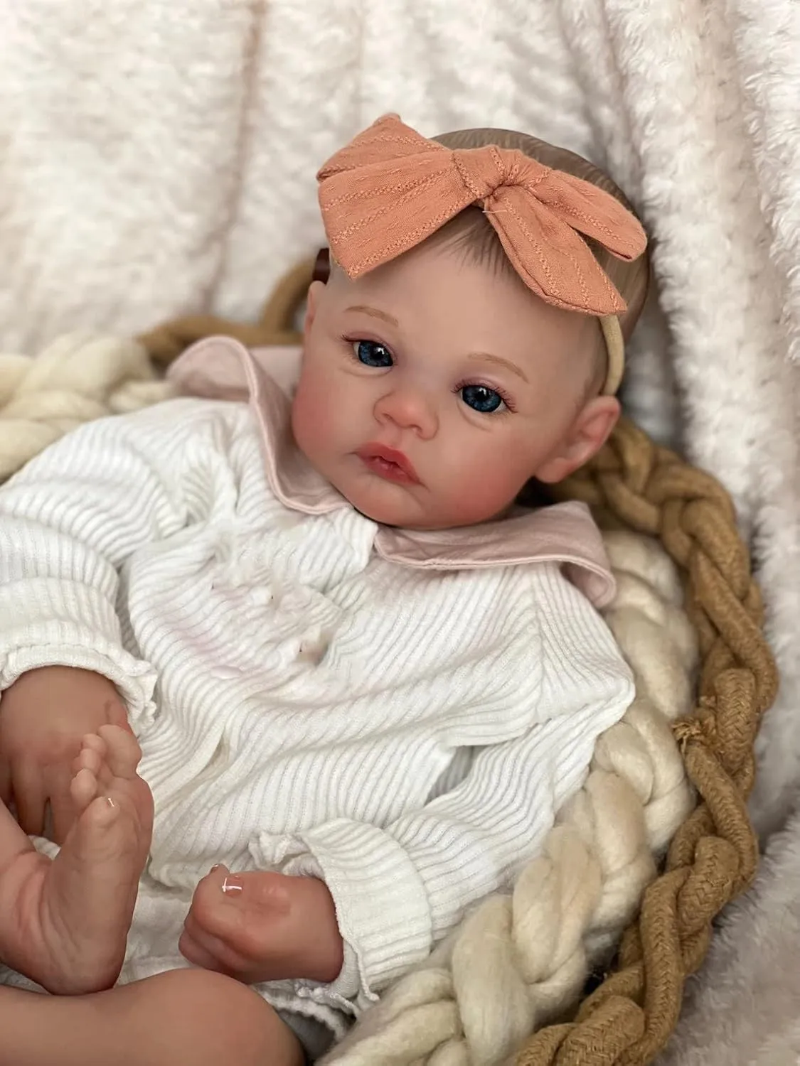 extension allude Girl Silicone Full Body Vinyl 19 Inch Newborn Baby Dolls Eyes Open Look Real Anatomically Correct Baby Girl Washable Toys for Age 3  RXDOLL Realistic Reborn Baby Dolls 