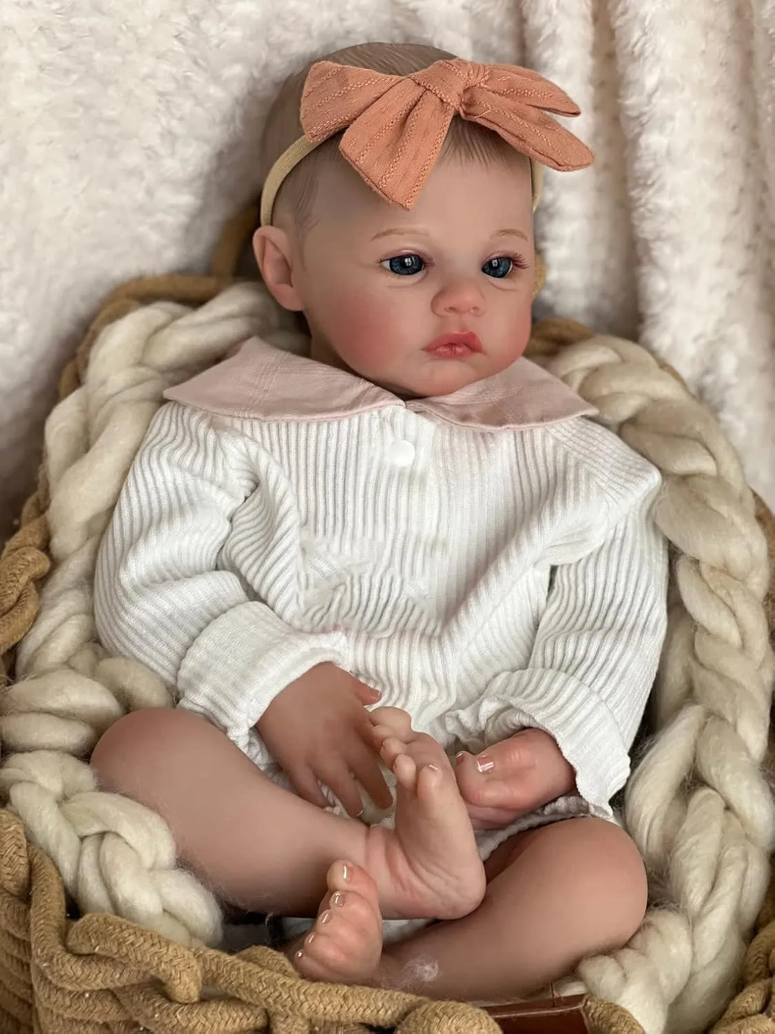 extension allude Girl Silicone Full Body Vinyl 19 Inch Newborn Baby Dolls Eyes Open Look Real Anatomically Correct Baby Girl Washable Toys for Age 3  RXDOLL Realistic Reborn Baby Dolls 