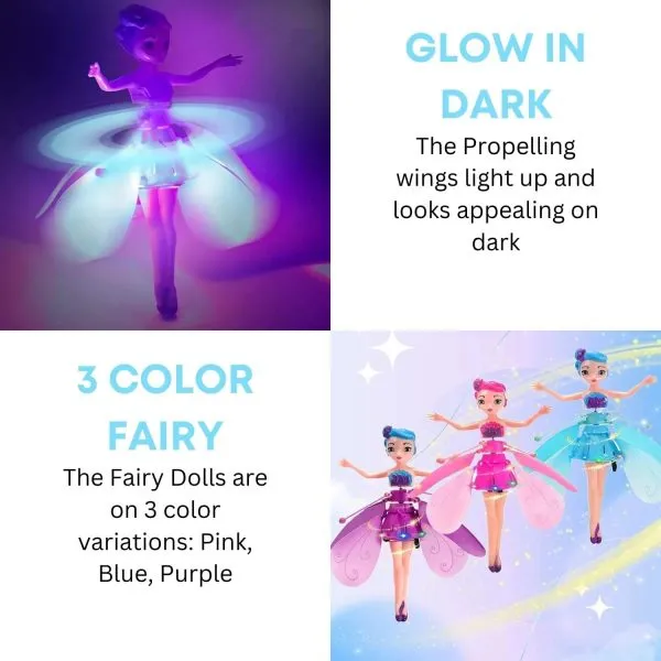 Fairy Flying Magical Dancers / Fully-featured Sensor (random Wide range Sky Doll,hand Toy, Color) Control Flying