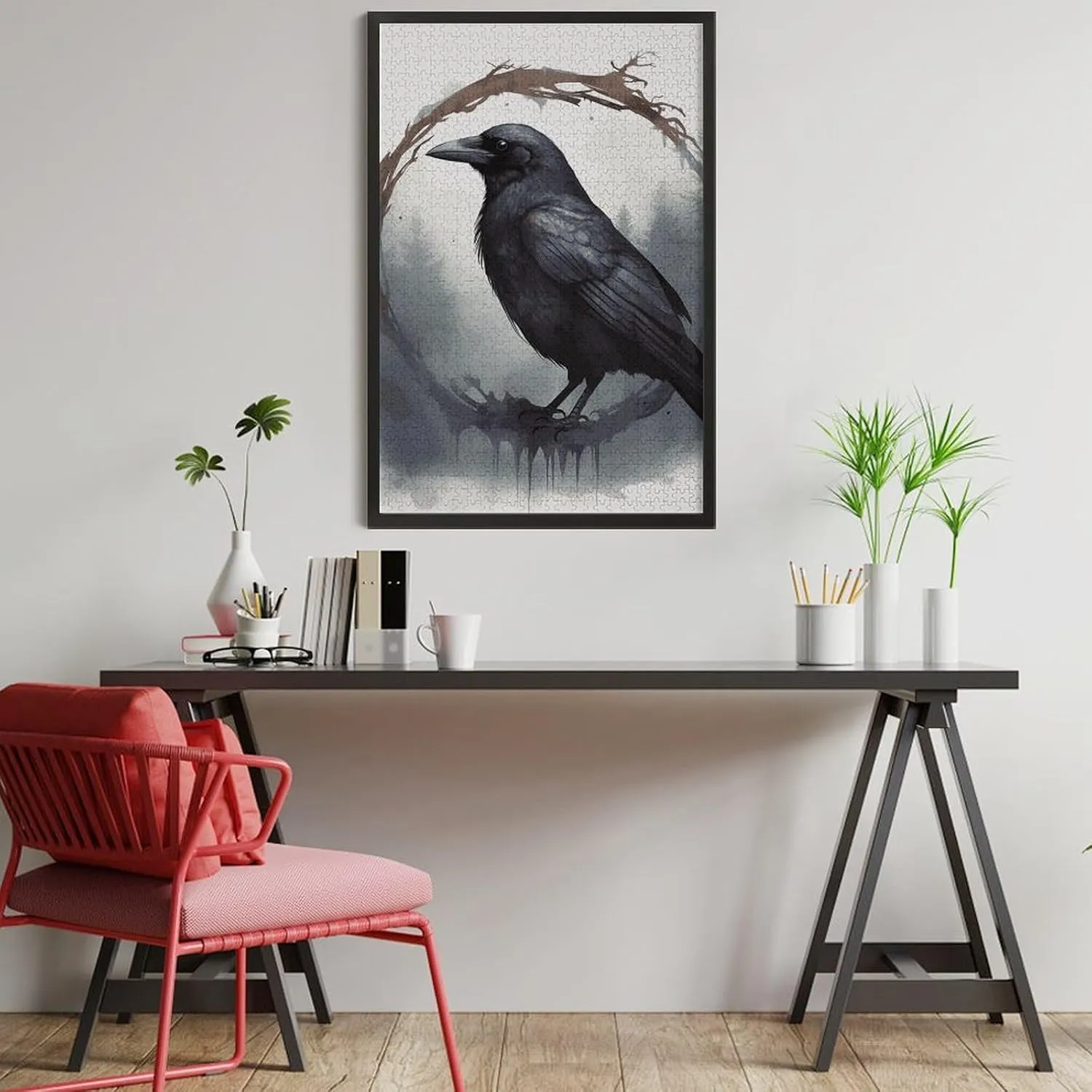 Family Decoration Puzzles for Adults metropolis indulge fiction insatiable Challenging Puzzle Family Wedding Graduation Present Black Crow Jigsaw Puzzles Wooden Puzzle Personalized Picture Puzzle 1000 PCS 