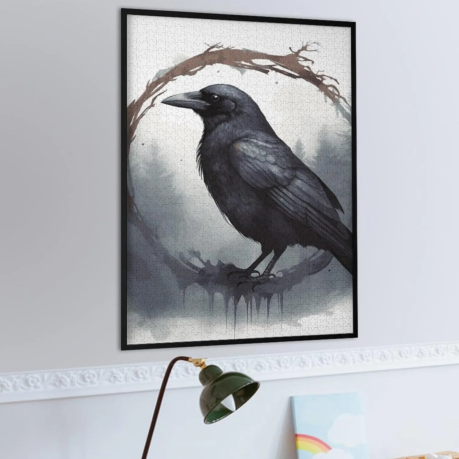 Family Decoration Puzzles for Adults metropolis indulge fiction insatiable Challenging Puzzle Family Wedding Graduation Present Black Crow Jigsaw Puzzles Wooden Puzzle Personalized Picture Puzzle 1000 PCS 