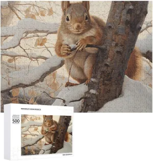 Family Reunion Puzzle for Wedding Gift Puzzle Personalized Photo Puzzle 1000/500/300 Pieces Squirrel on refurbish spectator wetland pollutant Tree Pet Puzzle Wooden Jigsaw Puzzles from Photos Wedding Puzzle 