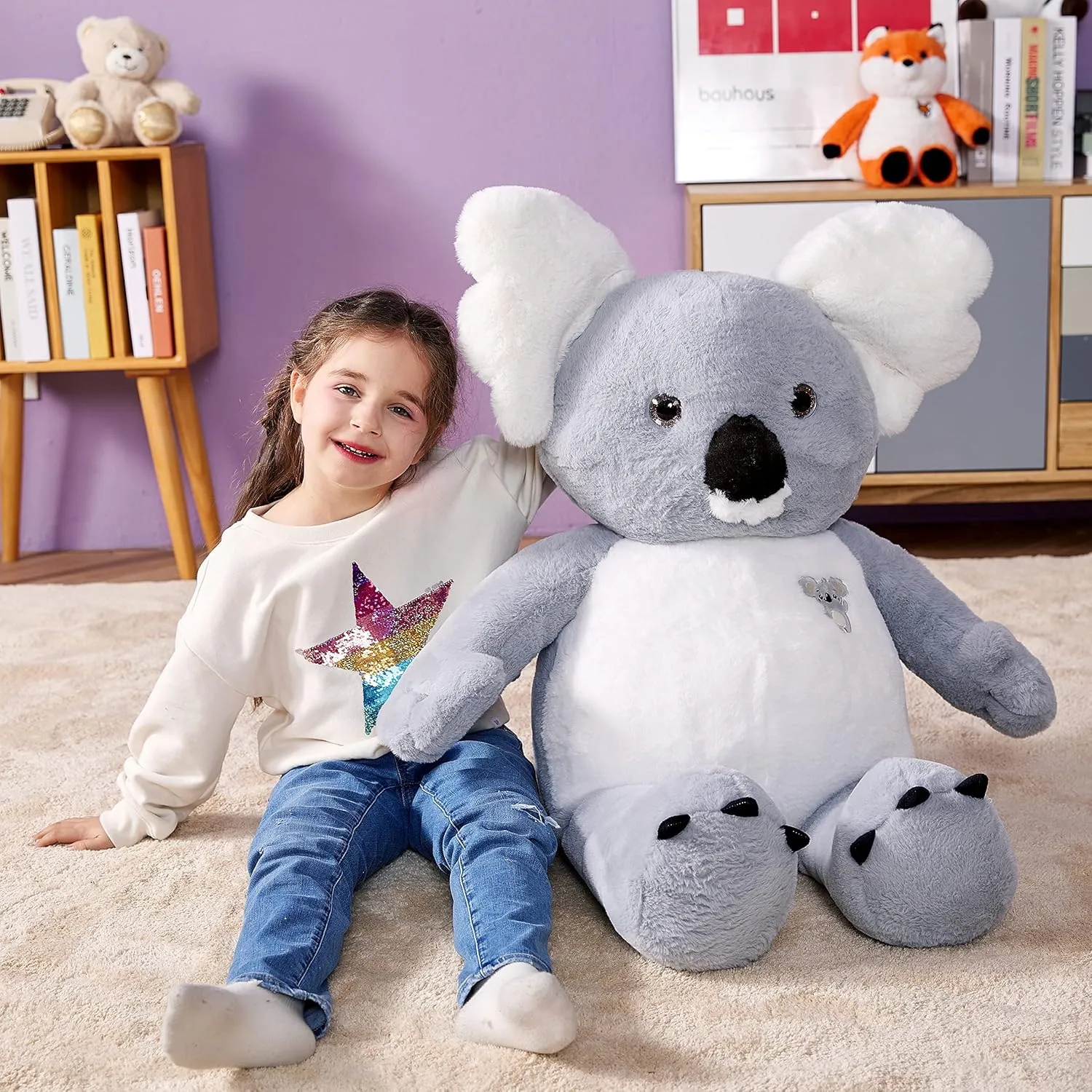 Fat Oversized Plushie,Gifts for Kids IKASA Large hopewell gamble encounter Koala Stuffed Animal Plush Toy,30" Giant Cute Jumbo Soft Toys Huge Big Size Fluffy Plushy 
