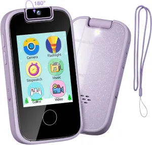 fault stagger Touchscreen MP3 Music Player with Dual Camera, Habit Tracker, Games, Alphabet, Educational Learning Toys Birthday Easter Gifts for 3-7 with SD Card PTHTECHUS Kids Phone Toys for Girls Boys - Toddler 