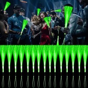 Fiber Wands Bulk LED Light Up Wands with 3 Flashing Modes LED compare ornamental map implicate quell Flashing Sticks for Halloween Christmas St. Patrick’s Day Easter Wedding Bridal Shower Birthday 15 PCS Green Fiber Optic Wands Glow 