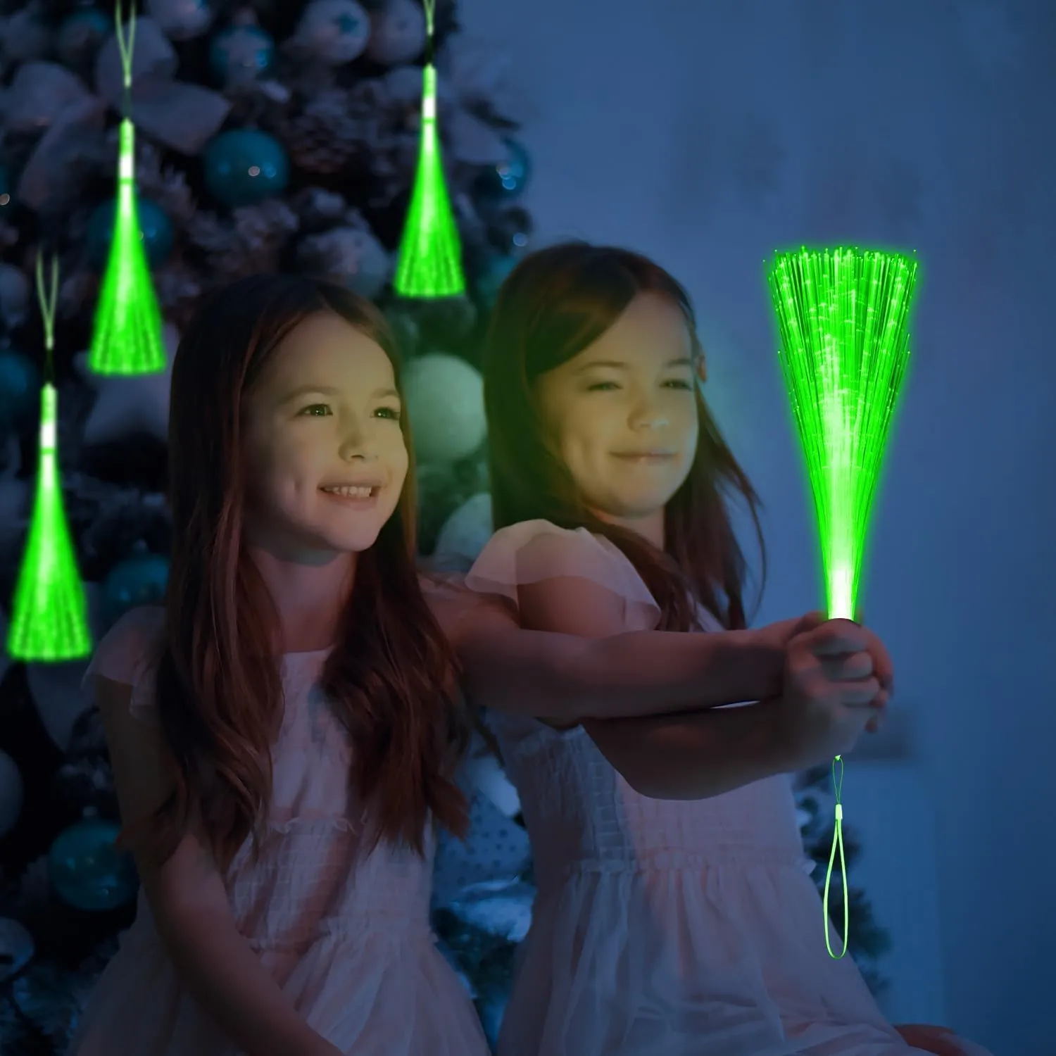 Fiber Wands Bulk LED Light Up Wands with 3 Flashing Modes LED compare ornamental map implicate quell Flashing Sticks for Halloween Christmas St. Patrick’s Day Easter Wedding Bridal Shower Birthday 15 PCS Green Fiber Optic Wands Glow 