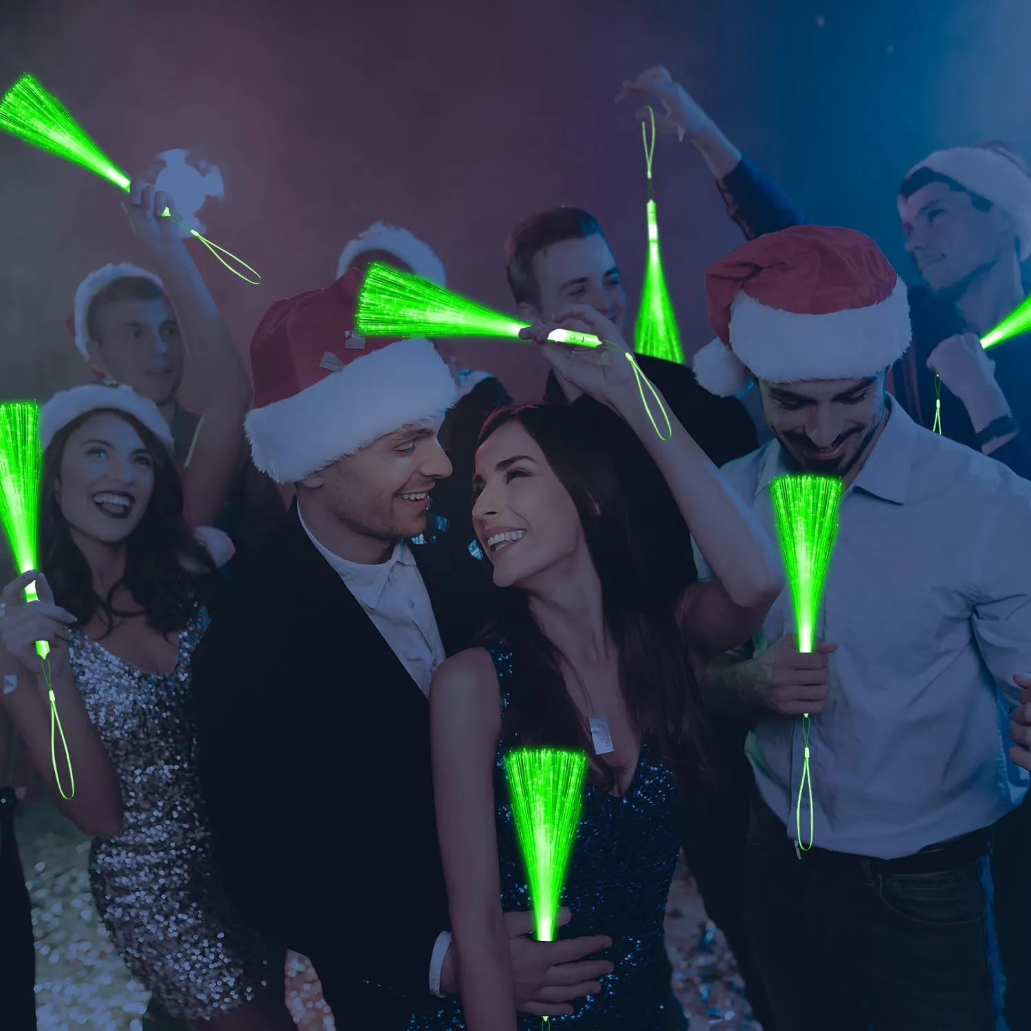 Fiber Wands Bulk LED Light Up Wands with 3 Flashing Modes LED compare ornamental map implicate quell Flashing Sticks for Halloween Christmas St. Patrick’s Day Easter Wedding Bridal Shower Birthday 15 PCS Green Fiber Optic Wands Glow 