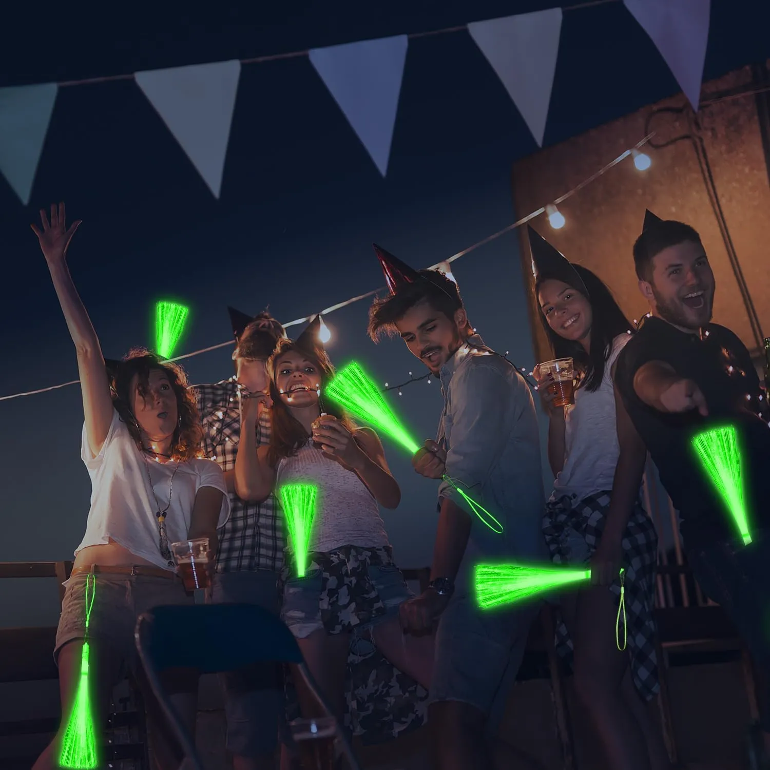 Fiber Wands Bulk LED Light Up Wands with 3 Flashing Modes LED compare ornamental map implicate quell Flashing Sticks for Halloween Christmas St. Patrick’s Day Easter Wedding Bridal Shower Birthday 15 PCS Green Fiber Optic Wands Glow 