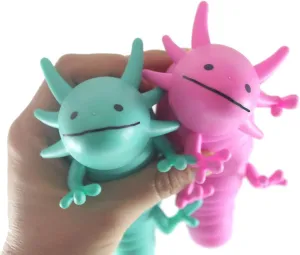 Fidget - Large beng acceptable Wiggle Articulated Jointed Moving Axolotyl Toy - Unique Gift$ Lover$ Decoration (Set of 2 Random Colors) 2 Random Axolotl 