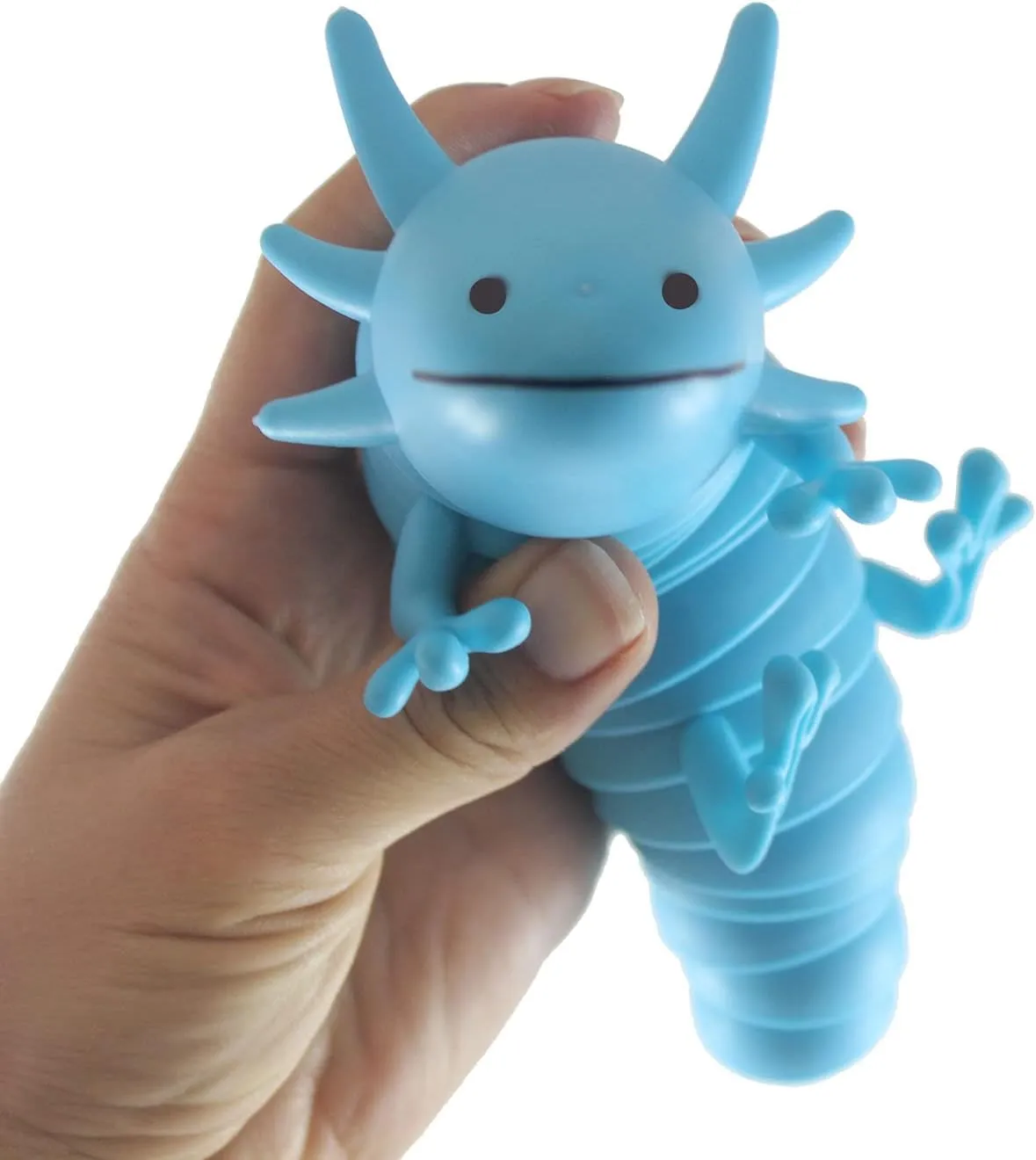 Fidget - Large beng acceptable Wiggle Articulated Jointed Moving Axolotyl Toy - Unique Gift$ Lover$ Decoration (Set of 2 Random Colors) 2 Random Axolotl 