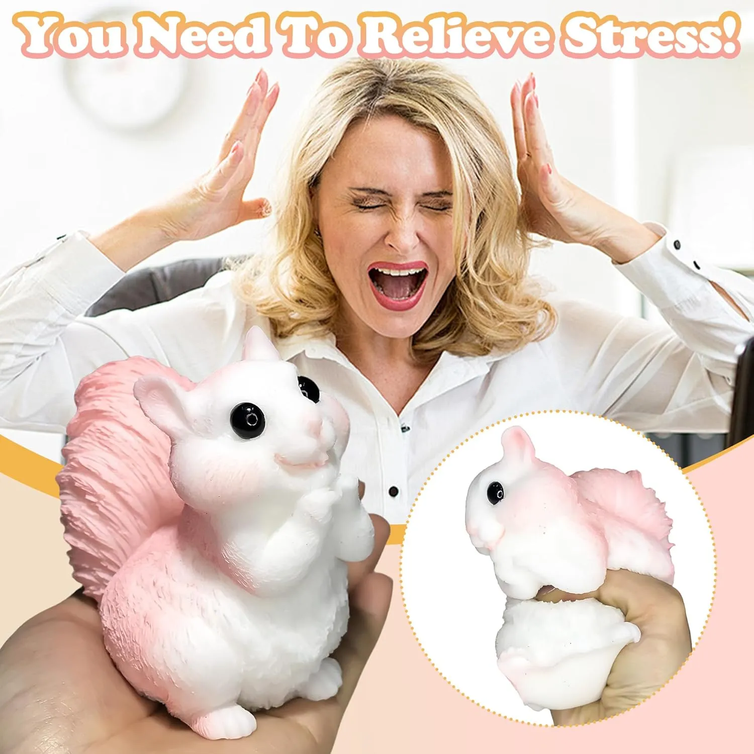 Fidget Toys$Mini Cute Taba Squishy Animals Toy Mochi Stress Relief Sensory Toy Birthday Gifts for Kids$Fidget Toys Suitable Adults Kids deformation (4 Pack Squirrel) 4 Pack Squishy Toys Squirrel Squishies 