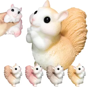 Fidget Toys$Mini Cute Taba Squishy Animals Toy Mochi Stress Relief Sensory Toy Birthday Gifts for Kids$Fidget Toys Suitable Adults Kids deformation (4 Pack Squirrel) 4 Pack Squishy Toys Squirrel Squishies 