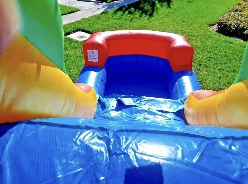 FIESTA RAINBOW INFLATABLE DELUXE COMBO BOUNCE HOUSE POOL
