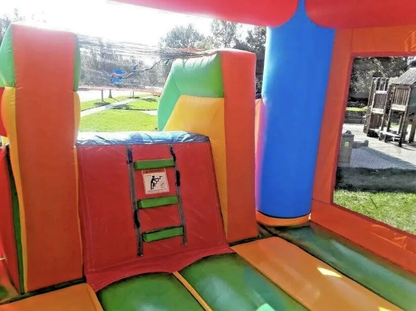 FIESTA RAINBOW INFLATABLE DELUXE COMBO BOUNCE HOUSE POOL