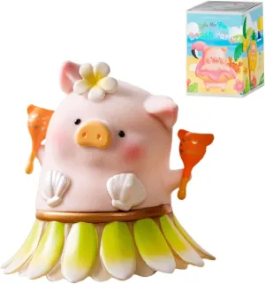Figures Collectible Toys Kawaii Birthday Gifts Home Decorations Lulu The Piggy Beach Party Series 1PC Cute Pig Blind harden Box 