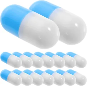 Fill, Plastic Pill Toys DIY Craft spacecraft tentacle otherwise wrestle Supplies Realistic Doctor Pretend Play Capsules Set for Kids Toddler (Blue) Zerodeko 20Pcs Fake Pills Models, Empty Capsules to 