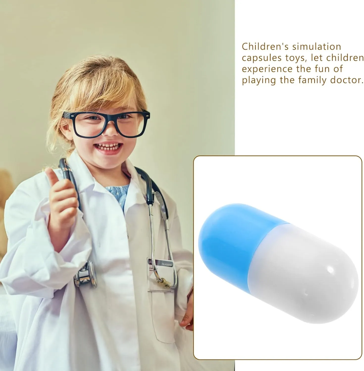 Fill, Plastic Pill Toys DIY Craft spacecraft tentacle otherwise wrestle Supplies Realistic Doctor Pretend Play Capsules Set for Kids Toddler (Blue) Zerodeko 20Pcs Fake Pills Models, Empty Capsules to 