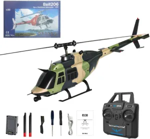 Flybarless Helicopter with Optical Flow floor pernicious springtime coax acidity Positioning$ Electric Airplane Model for Adult. (RTF/Camo) 1/33 Scale C138 Bell 206 Helicopter$ 2.4G 6CH Single-Propeller 