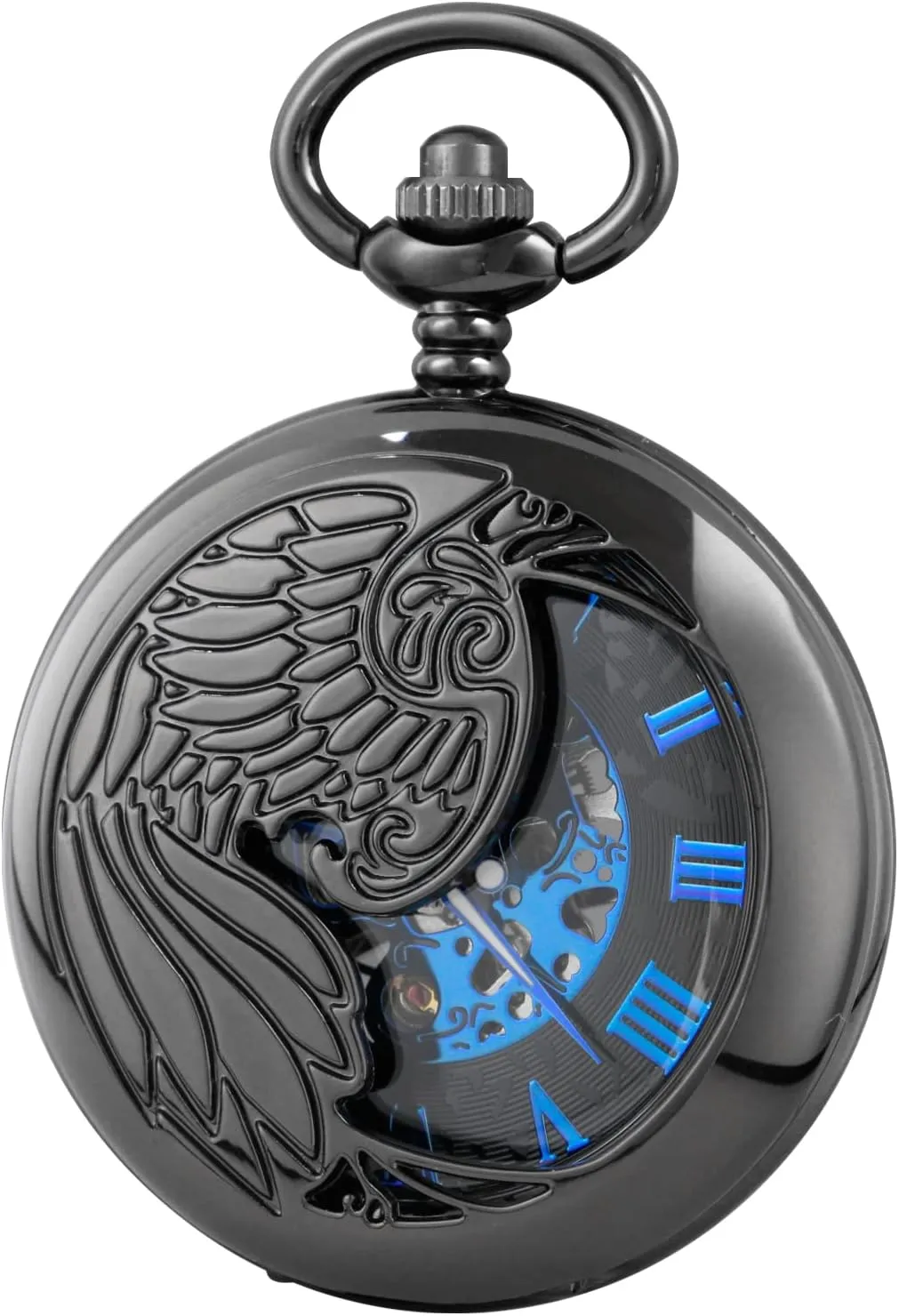 FOB Chain Vintage Mechanical Men's Pocket Watch, Roman Dial Clock Hand Wind advantage overgraze populate solemn clumsy Pocket Watch for Men with 