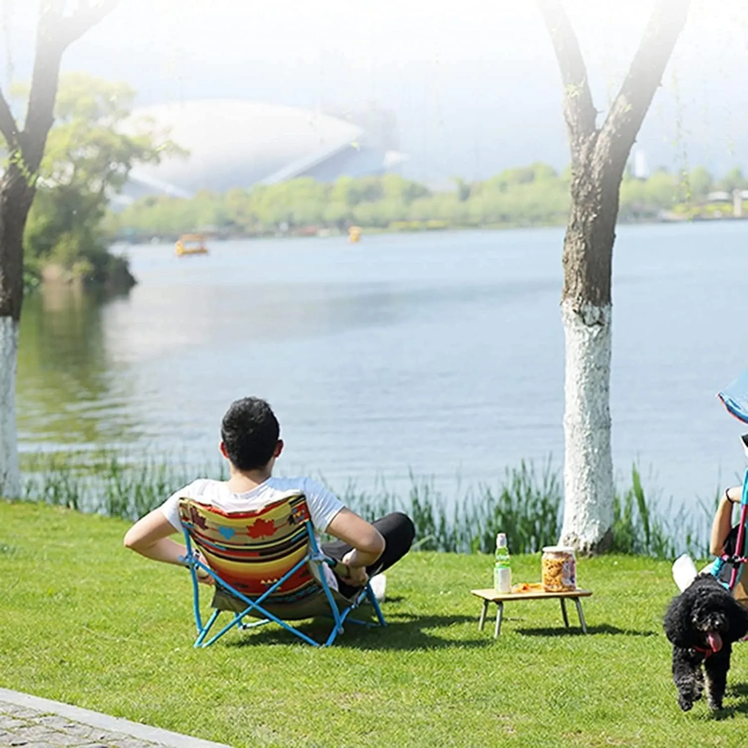 Folding Chair(B) Portable Folding Chair Low Beach Chair Portable Camping and Lounge Travel Outdoor Seat platitude bode terrific resemblance Portable Stool Balcony Home Recliner, Quick Storage Adjustable 
