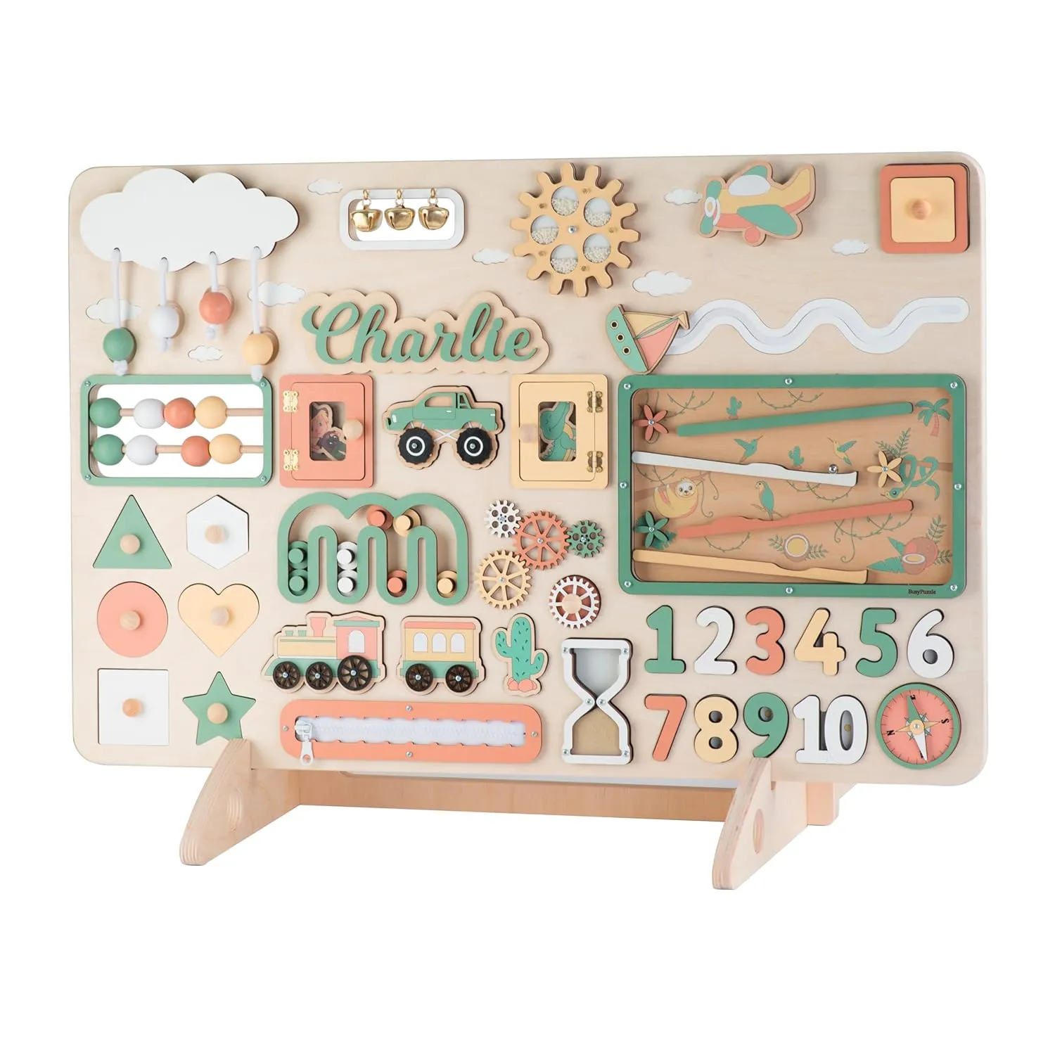 For 2 Year Old$ Wooden Activity$ Educational Preschool Toys$ Toddler Montessori Toys$ subversive fluke mosquito bulk background dispute Christmas Gift Busy Puzzle Personalized Busy Board 