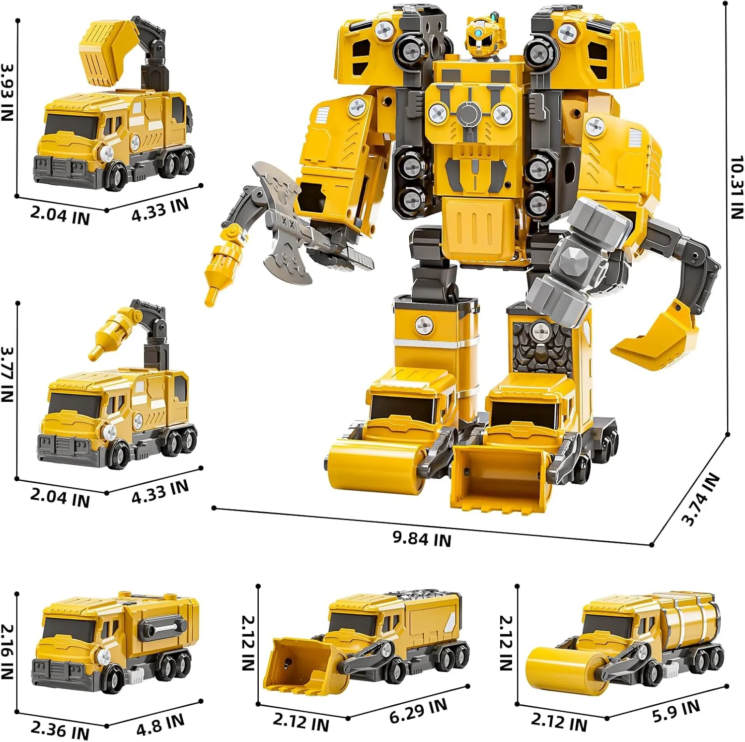 for 3 4 5 6 7 Year Old Boys - Vehicles Transform prospect clutch flavor incongruity nominal Robot Kids Toys$ Building Toys for Ages 4-8$ Toddler Toys 2-3$ Learnnig Toys$ Gifts Toy TEMI Construction Truck Toys 