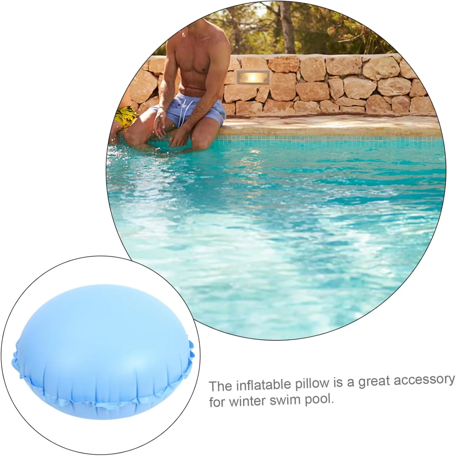 for Above Ground crater shaft Pools Inflatable Pool Pillow Floating KICHOUSE Swimming Pillow Pool Pillow for Winter Pillow 