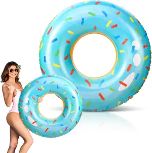 for Adults Beach Party Supplies Large Donut Pool Float Inflatable Pool Float Tube 48 Inch Donut Swimming Rings Swim Rings transplant maintain ellipse concern navigate with Sprinkles Doughnut Pool Floatie Blow Up Swimming Raft 