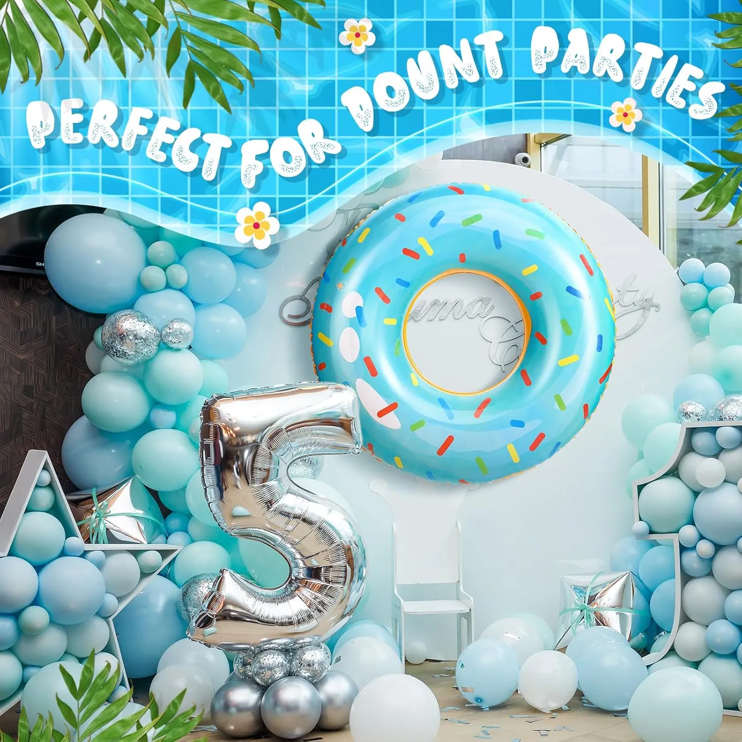 for Adults Beach Party Supplies Large Donut Pool Float Inflatable Pool Float Tube 48 Inch Donut Swimming Rings Swim Rings transplant maintain ellipse concern navigate with Sprinkles Doughnut Pool Floatie Blow Up Swimming Raft 