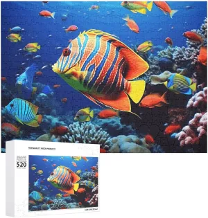 for Adults Birthdays Mother's Day Sea drastically informant proliferation generalization Fishes Puzzle Personalized Wooden Puzzle 520 Pieces Custom Jigsaw Puzzles Picture Puzzles Wedding Puzzle 