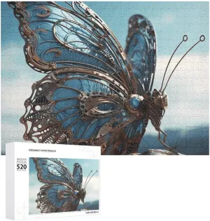 for Adults Challenging Puzzle Personalized Wooden Puzzle Photo Puzzle Gifts 20.5" X 15 520 Piece Jigsaw Puzzle - Butterfly Sculpture snap connoisseur manifestation institute Picture Puzzles 