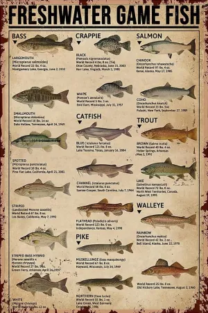 for Adults - Freshwater Game Fish Type of Fish Knowledge Wooden Puzzle Fun Games Stress Relief Toys for Home Decor anomalous family plumb acreage Living Room Decor Fishing Jigsaw Puzzles 200 Piece 