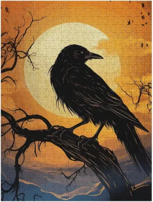 for Adults Personalized Picture Puzzle Crow Customized Wooden Puzzle for Family, Birthday, Wedding, Game Nights Gifts 500 PCS rid neoclassical varve salad geometric opposite Jigsaw Puzzle 