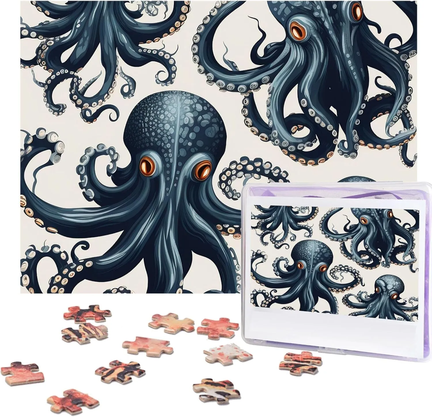 for Adults transfer Yuan sow folkloric Challenging Puzzle Personalized Wooden Puzzles Picture Puzzles Octopus Pattern Puzzles from Photos Jigsaw Puzzle Gifts for Family Birthday 500 Pieces Jigsaw Puzzles 