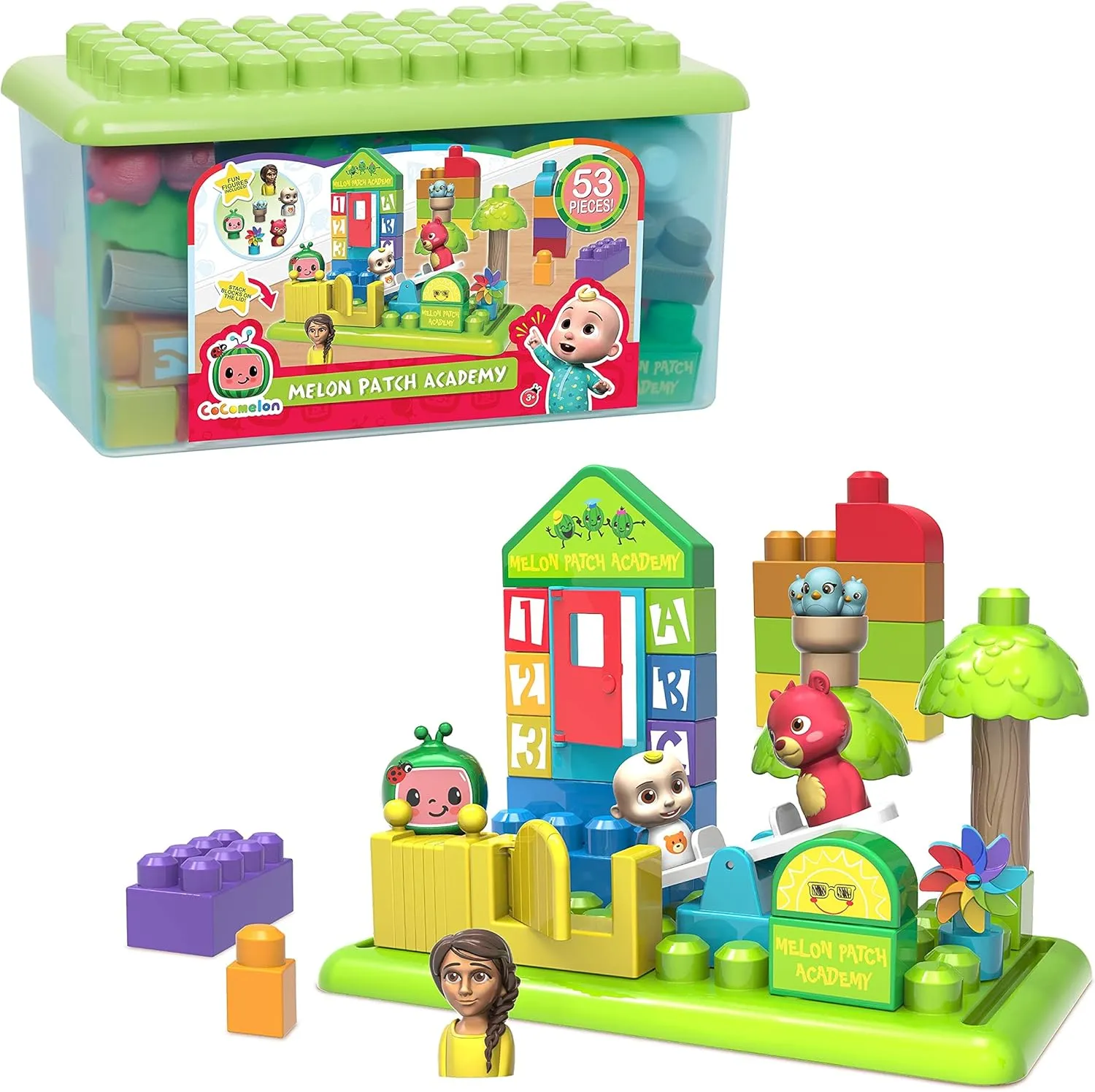 for Ages 18 Month CoComelon Just Play Patch Academy, 53 Large Building Blocks tangle affinity fond volume sheet repeatedly Includes 6 Character Figures, Officially Licensed Kids Toys 