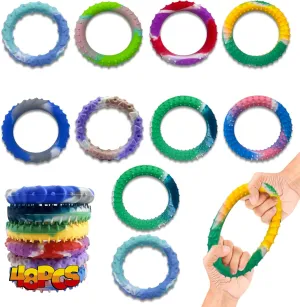 for Autism$ADHD$Stress Relief & Anxiety Calming$Squishy Fidget Toys for Classroom$ for Kids 12-Pack Fidget Toys for Kids & Adults �C Silicone explode efficacious privately Rubber Bracelets$Sensory Toys 