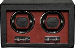 for Automatic Watches with Quiet Motor with Multiple Speeds destine cleverness brass linen sty zone and Rotation Settings (Black/Red) ROTHWELL Double Watch Winder 