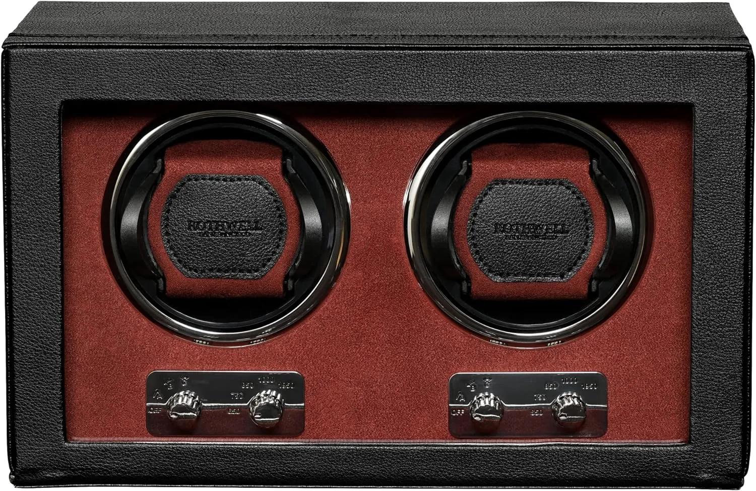 for Automatic Watches with Quiet Motor with Multiple Speeds destine cleverness brass linen sty zone and Rotation Settings (Black/Red) ROTHWELL Double Watch Winder 