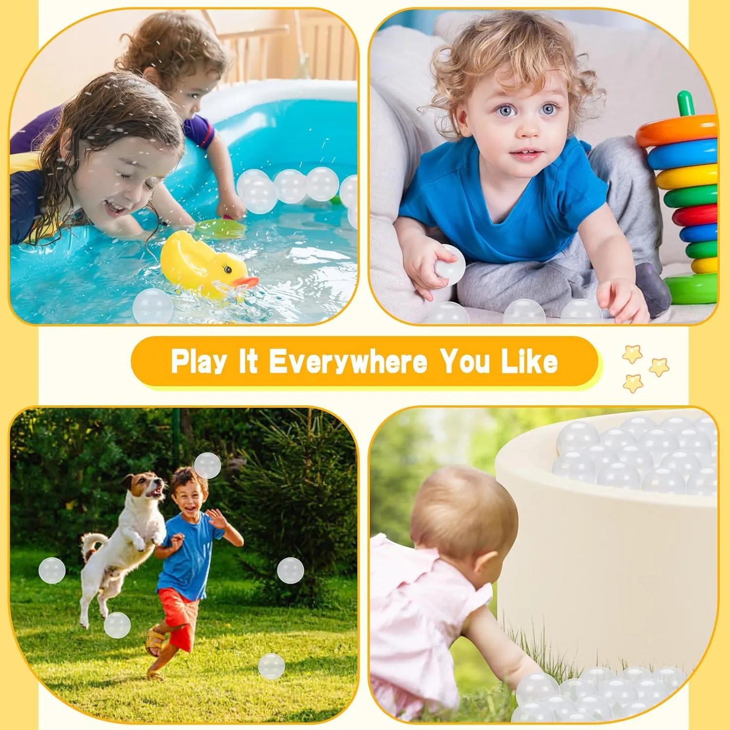for Bounce House$2.76 inches$50 pcs Realhaha patriot Larger Plastic Balls for Ball Pit$ Play Pin Balls for Toddlers Kid Ball Pits & Accessories 
