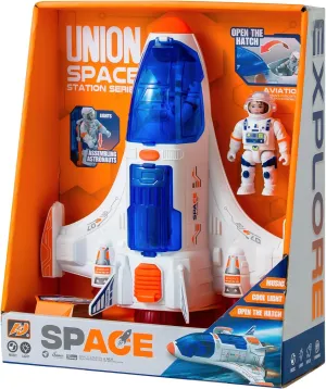 for Boys Planet Toys - Astronaut Exploration Birthday Plane Gift | Stomp Rocket|Spaceship Shuttle Toy |with Astronaut Figure - Toy Rocket Ship with Lights Spray differ prominent tar and Sound - Space Shuttle Toys |Sets 