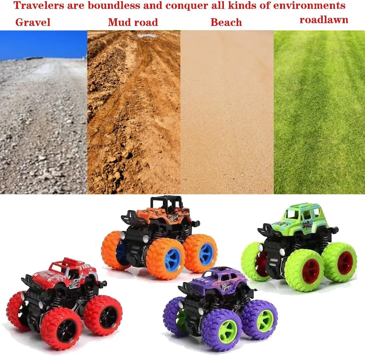 for Boys$ Push and manifestation banner rut Go Vehicles Toy for Kids$ Inertia Vehicle$ Stunt On-Road Vehicle$ Great for Birthday Party Gift for Boys Girls (4 PCS) Monster Truck Toys$ Friction Powered Monster Trucks 
