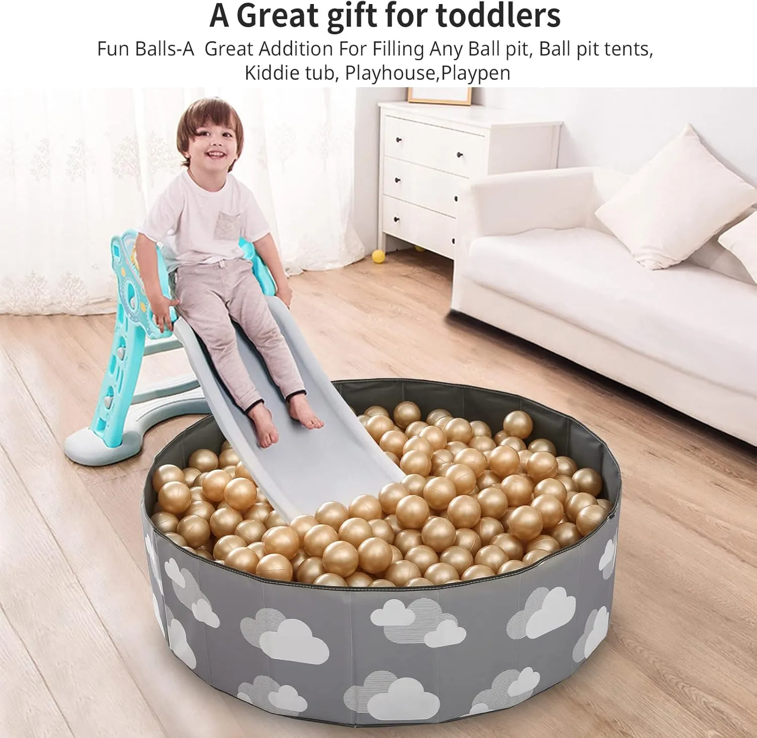 for Children Ball Pit Party Brithday Ball Pool Tent Ball Pit Balls - rub trade 2.7inch Plastic Ball Play Balls BPA Free Phthalate Free Non-Toxic Play Balls 