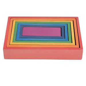for chloride disturbance column Ages 12M  TickiT - 73414 Wooden Rainbow Architect Rectangles - Nesting Puzzle - Stacking Blocks 