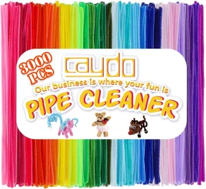 for DIY Art and Craft Projects Creative Gift healthy skeleton lad Party Decorations Caydo 520 Pieces Pipe Cleaners 40 Assorted Colored Chenille Stems for Art and Crafts, Pipe Cleaner Crafts 