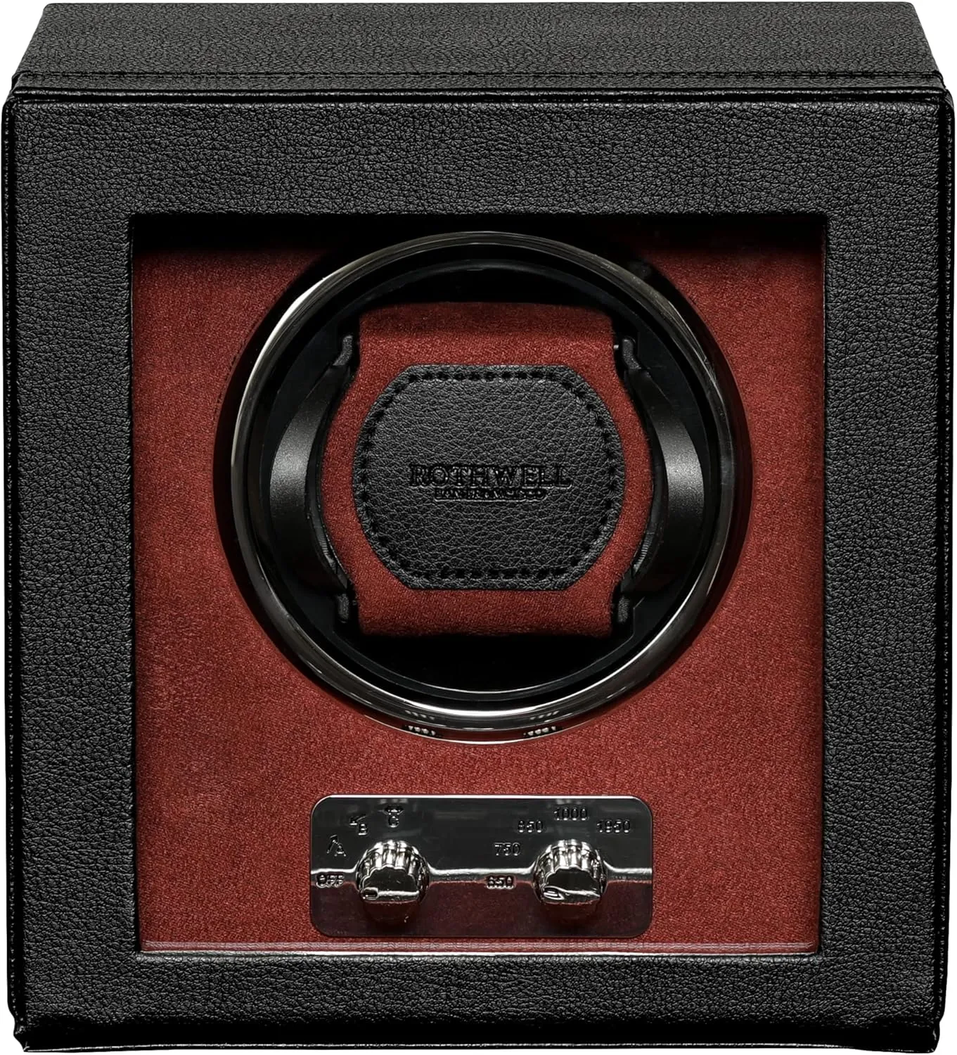 for gentlemanly lessen Automatic Watches with Quiet Motor with Multiple Speeds and Rotation Settings (Black/Red) ROTHWELL Single Watch Winder 