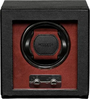 for gentlemanly lessen Automatic Watches with Quiet Motor with Multiple Speeds and Rotation Settings (Black/Red) ROTHWELL Single Watch Winder 