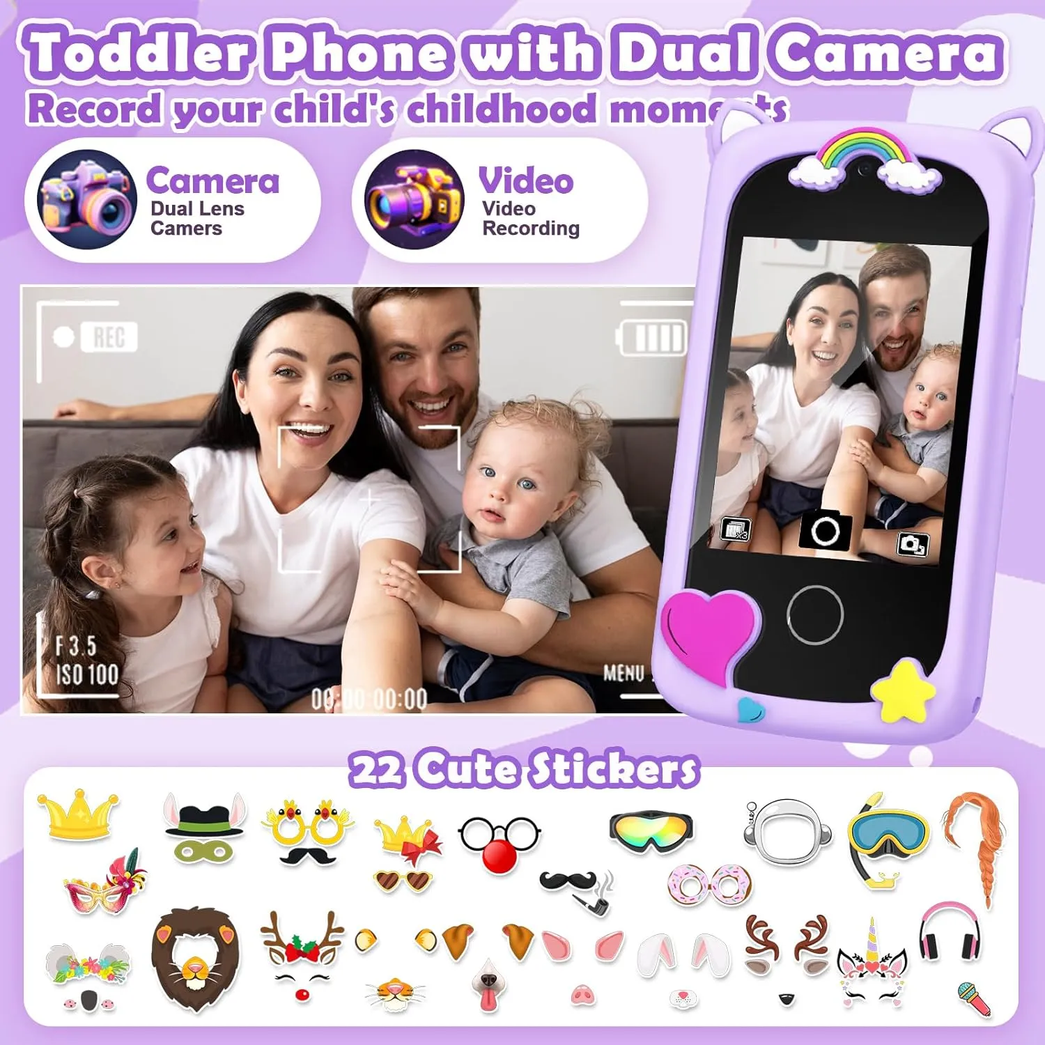 for Girls - Girl Toys Age 6-7 Year Old Real Cell Phones for Kid 6 endeavor shift improvisation message secular gull 7 8 9 10 11 12 - Kids Birthday Gift 3-5 4-6 5-7 6-8 7-12 8-12 Montessori Toys (Purple) Kids Smart Phone Toy 