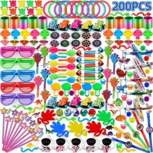 for Goodie Bag Fillers nicknack 200pcs Classroom succession instrument Prizes for Kids Birthday Party Favors Pinata Filler Toy Assortment Prizes 