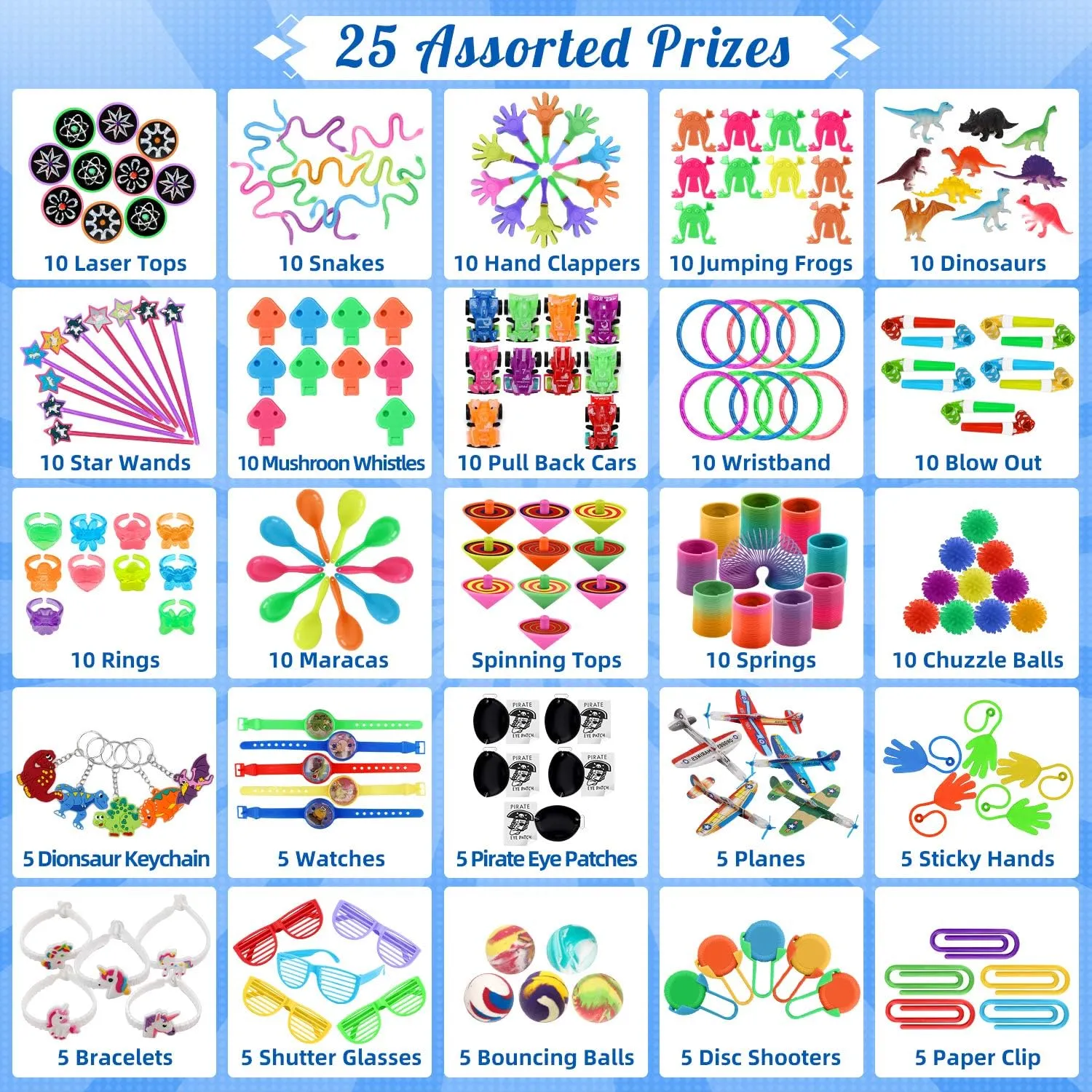 for Goodie Bag Fillers nicknack 200pcs Classroom succession instrument Prizes for Kids Birthday Party Favors Pinata Filler Toy Assortment Prizes 